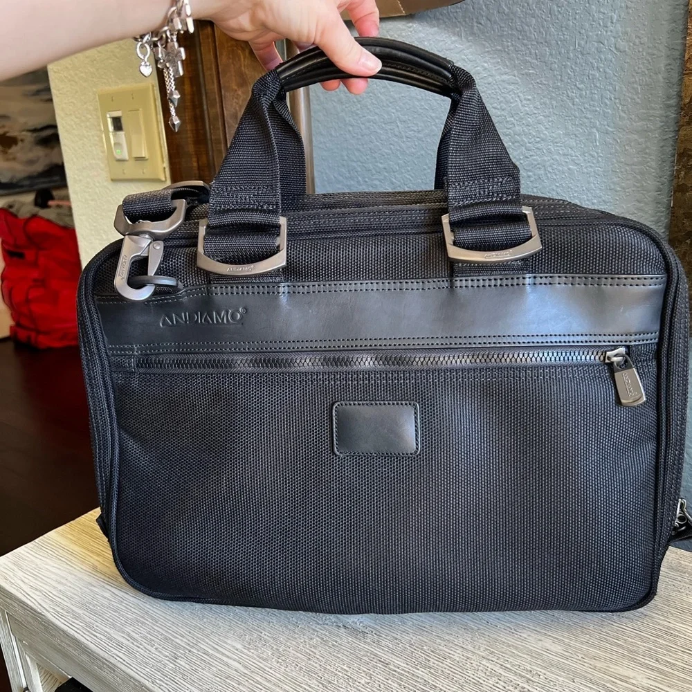 Andiamo Gray Laptop Bag for Men
